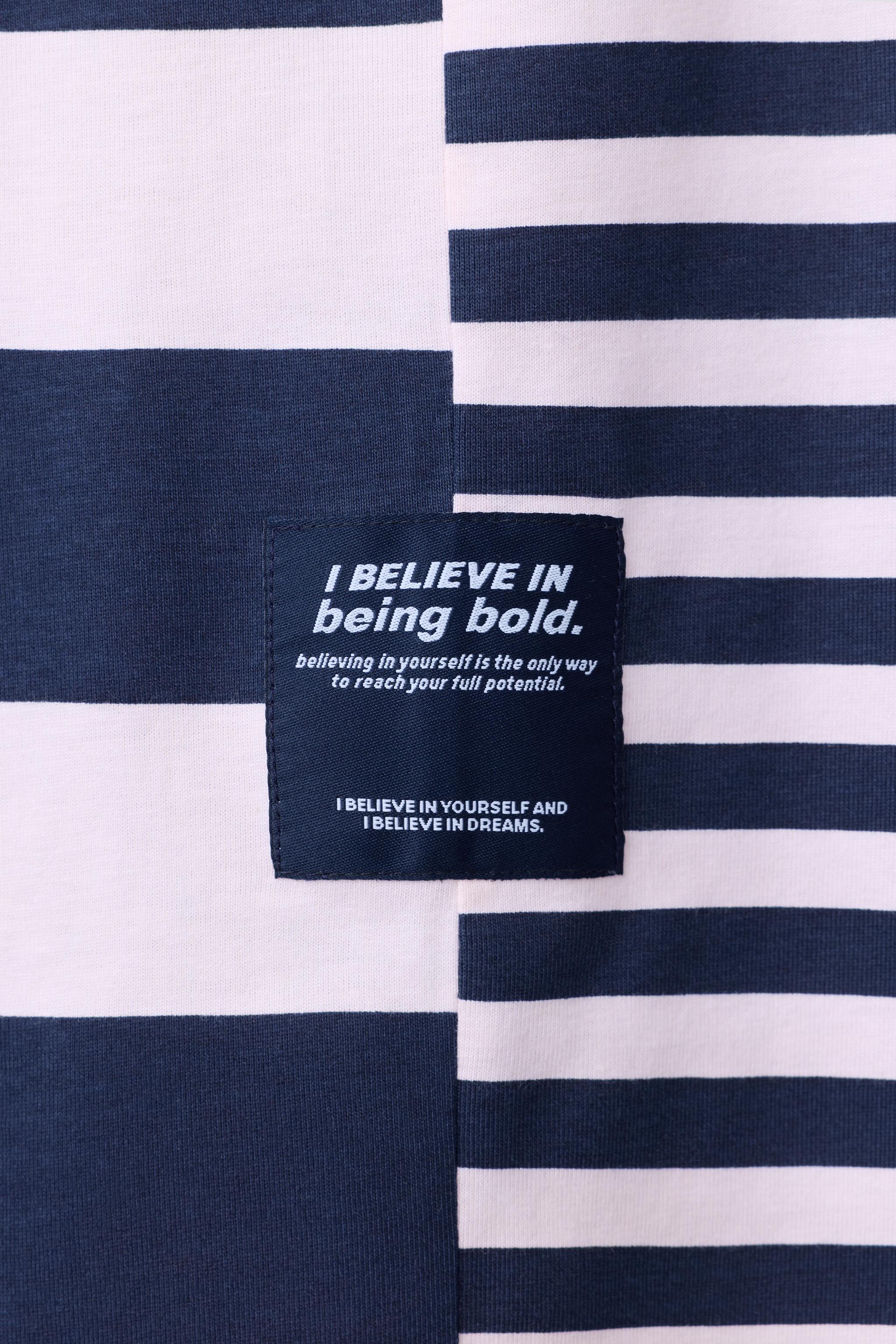 STRIPED TEXT T-SHIRT